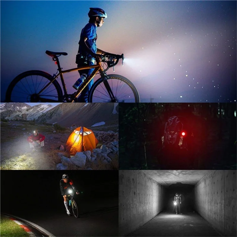

Bicycle front light and tail light 3 LED lamp beads 4 mode USB charging clip tail light IP65 waterproof safety warning light
