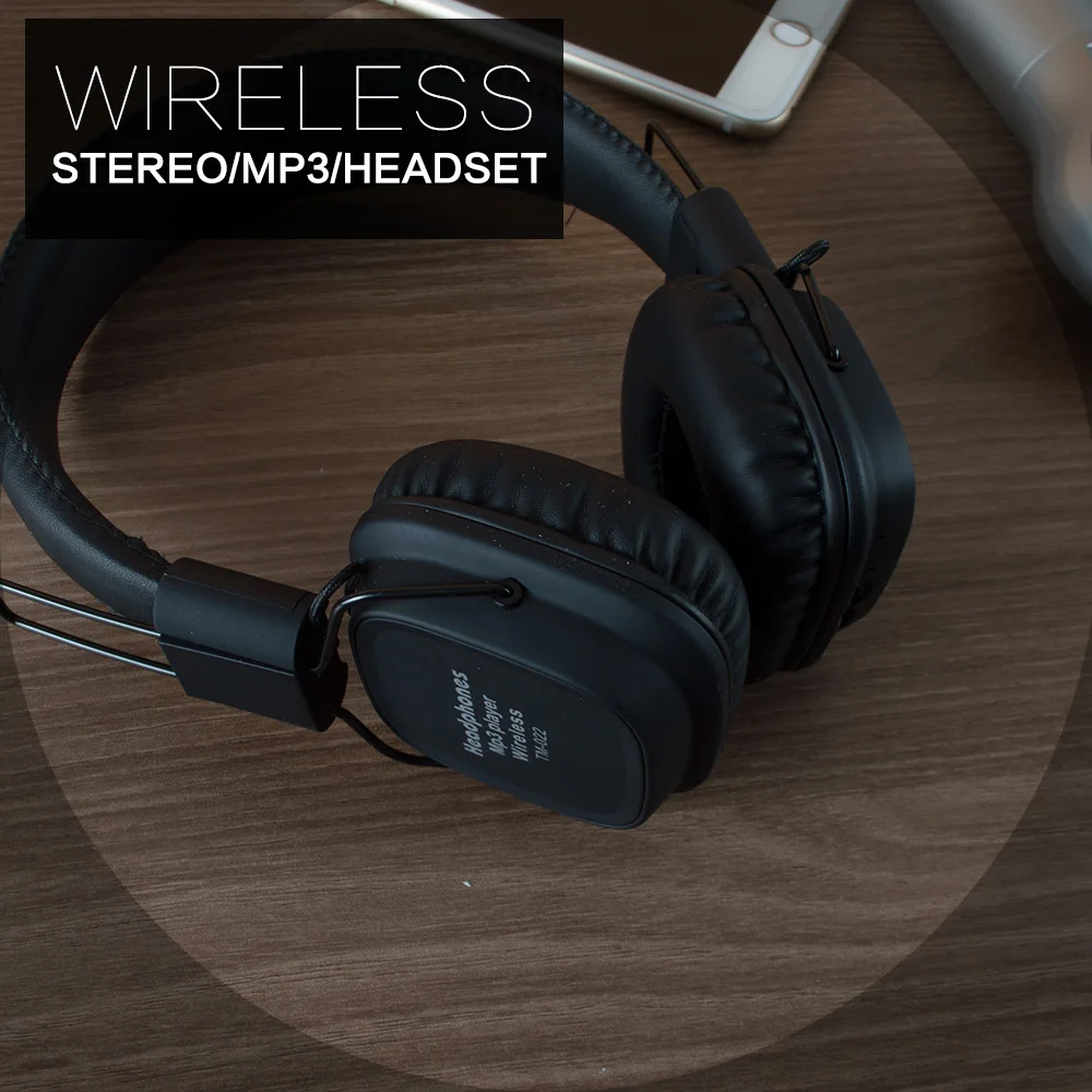 

Stereo HIFI Wireless Bluetooth Headphone Handsfree Sport Headset Build-in MIC with 3.5mm jack Earphone For Mobile Phone Tablet