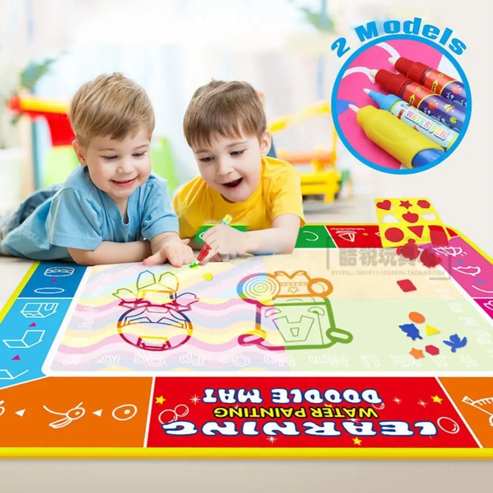 120*90 см забавная волшебная вода нарисованные красками книга каракули коврик для