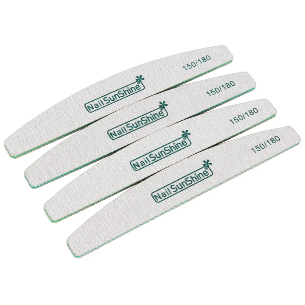25 шт./лот пилка для ногтей Zebra Curve 150/180 Грит двухсторонняя шлифовальная доска