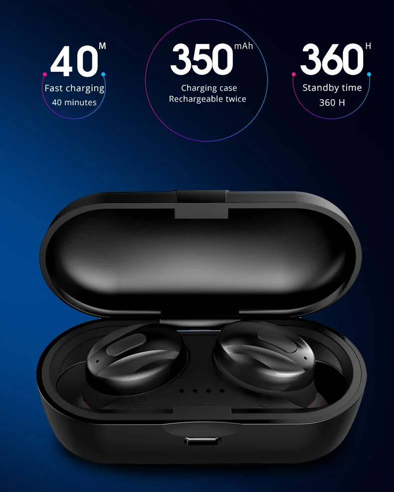 Наушники вкладыши TWS с Беспроводной наушники 5 0 True Bluetooth IPX5 Водонепроницаемый