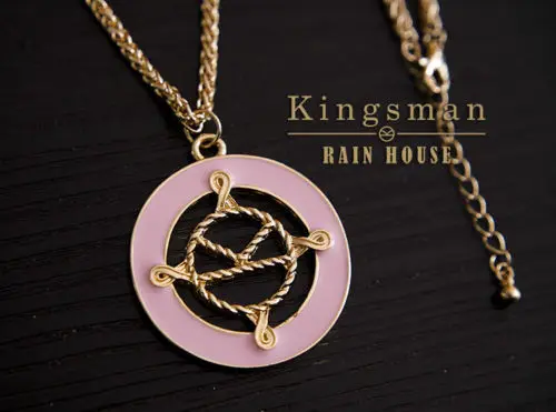 Necklace Фильм Kingsman золотой круг Секретная служба Косплей-очки солнцезащитные очки ожерелье подвеска брелок - Цвет: Necklace