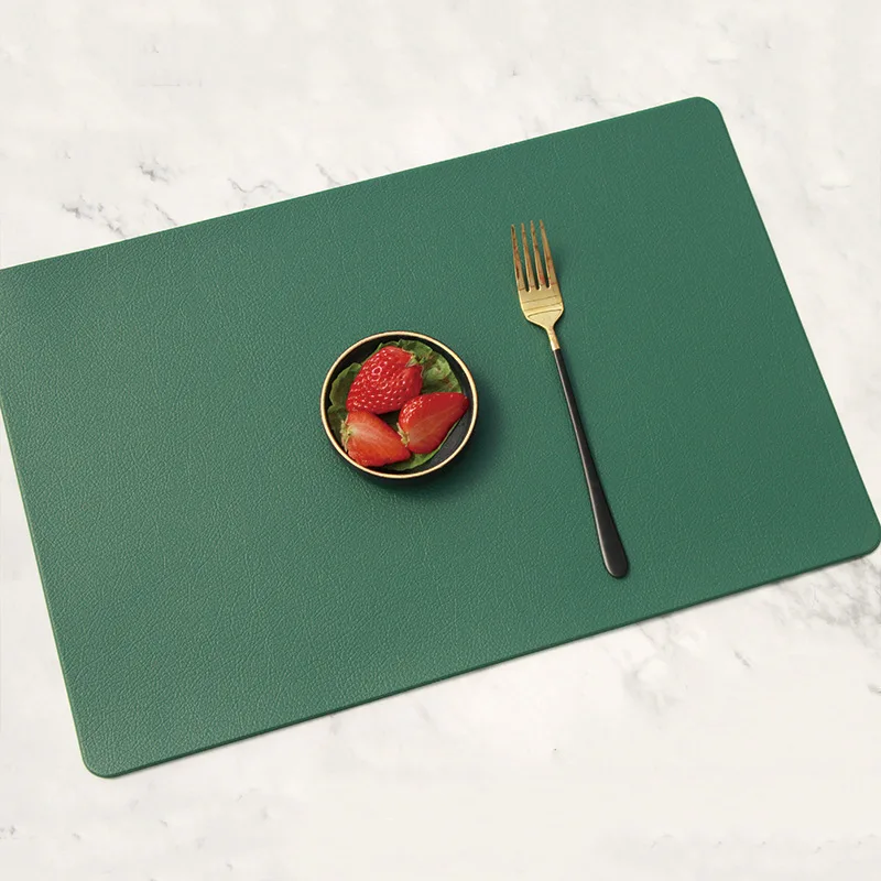 

Nordic style leather dining mat waterproof and oil proof dining mat heat insulation table mat hotel household western-style