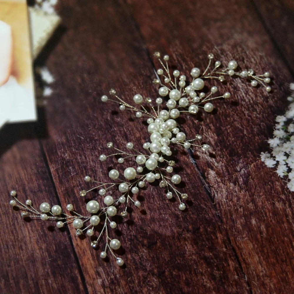Свадебные жемчужные аксессуары для волос свадебная повязка на голову свадебные