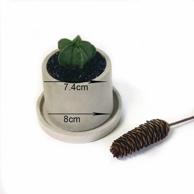 Круглый цветочный горшок силиконовая форма DIY бетонные формы для суккулентов