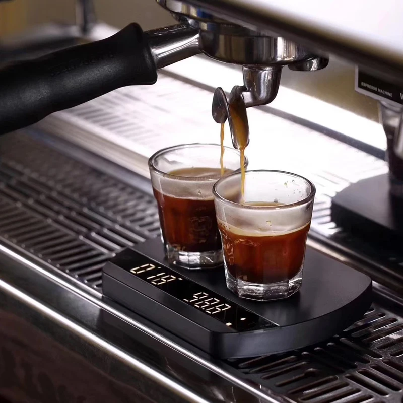 B&aacute;scula de caf&eacute; el&eacute;ctrica con Bluetooth, balanza digital de espresso con temporizador-0