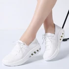 Женские кроссовки TKN, осенние кроссовки из натуральной кожи на плоской подошве со шнуровкой, на платформе, 7688
