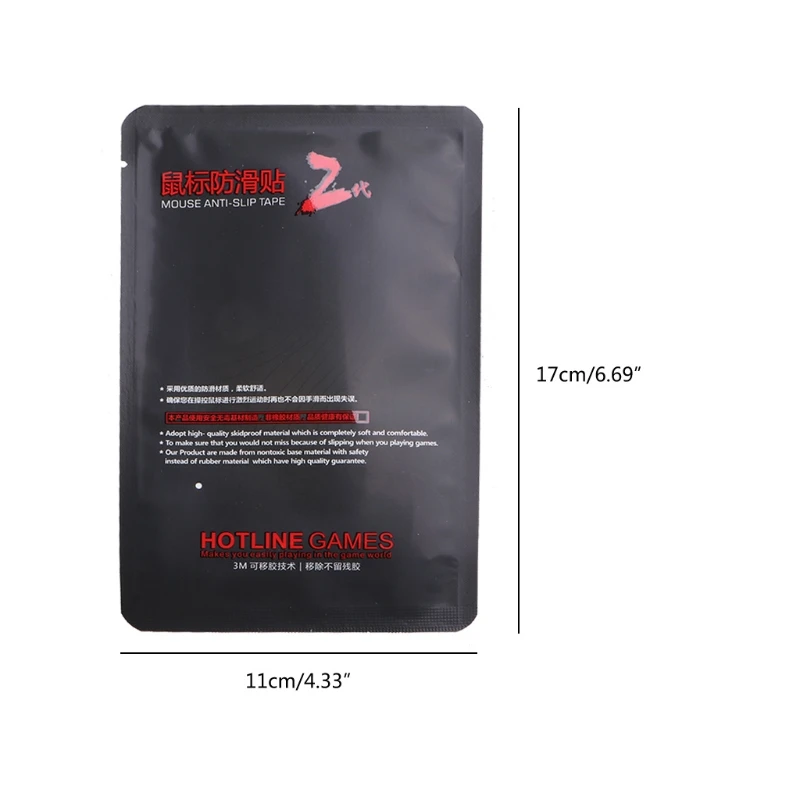 

Hotline Games Mouse Anti-Slip Grip Tape Self Adhesive Design Sweat Resistant Tape Pads for XTRFY M42 Mouse Side Stickers B2EA