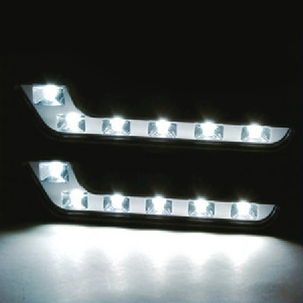 2 шт. вождения универсальные Противотуманные фары Дневные ходовые огни L Форма 12 V