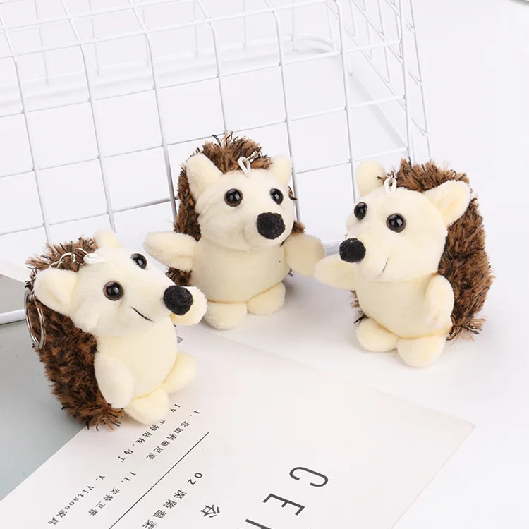 

1PCS Plush toy pendant mini soft plush hedgehog doll key chain animal pendant toy birthday girl playmate gift