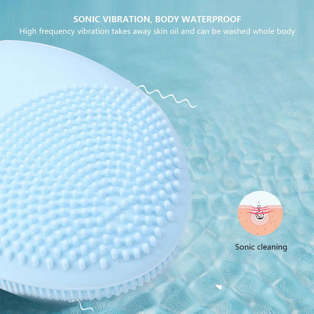 Ультразвуковая электрическая щетка для очищения лица вибрационная удаления пор