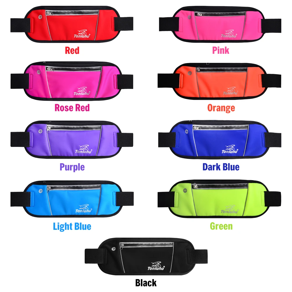 Reflective Running Belt Bag Waist Bags Lightweight Bum Cell Phone Holder Purse Fanny Pack For Marathon Gym Fitness | Спорт и