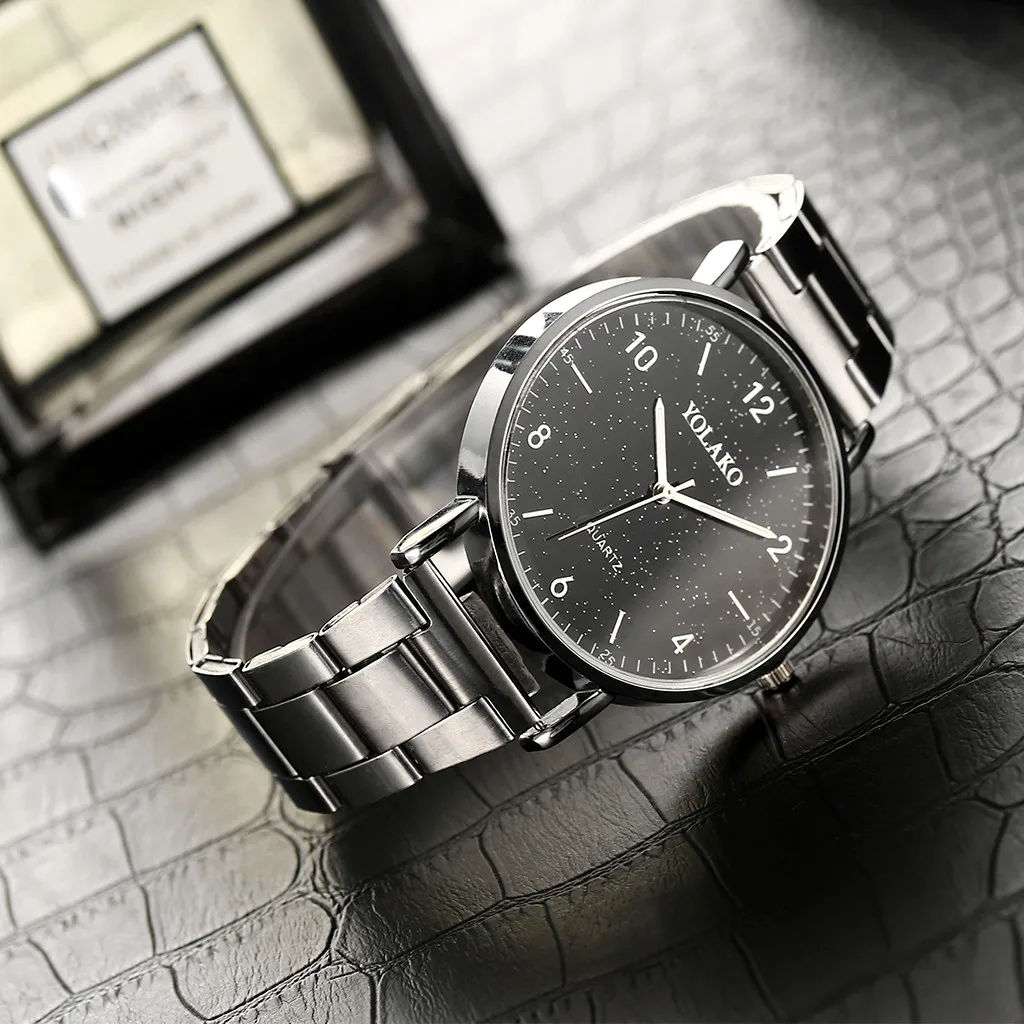 Модные женские часы Звездное небо кварцевые с ремешком из нержавеющей стали שעון