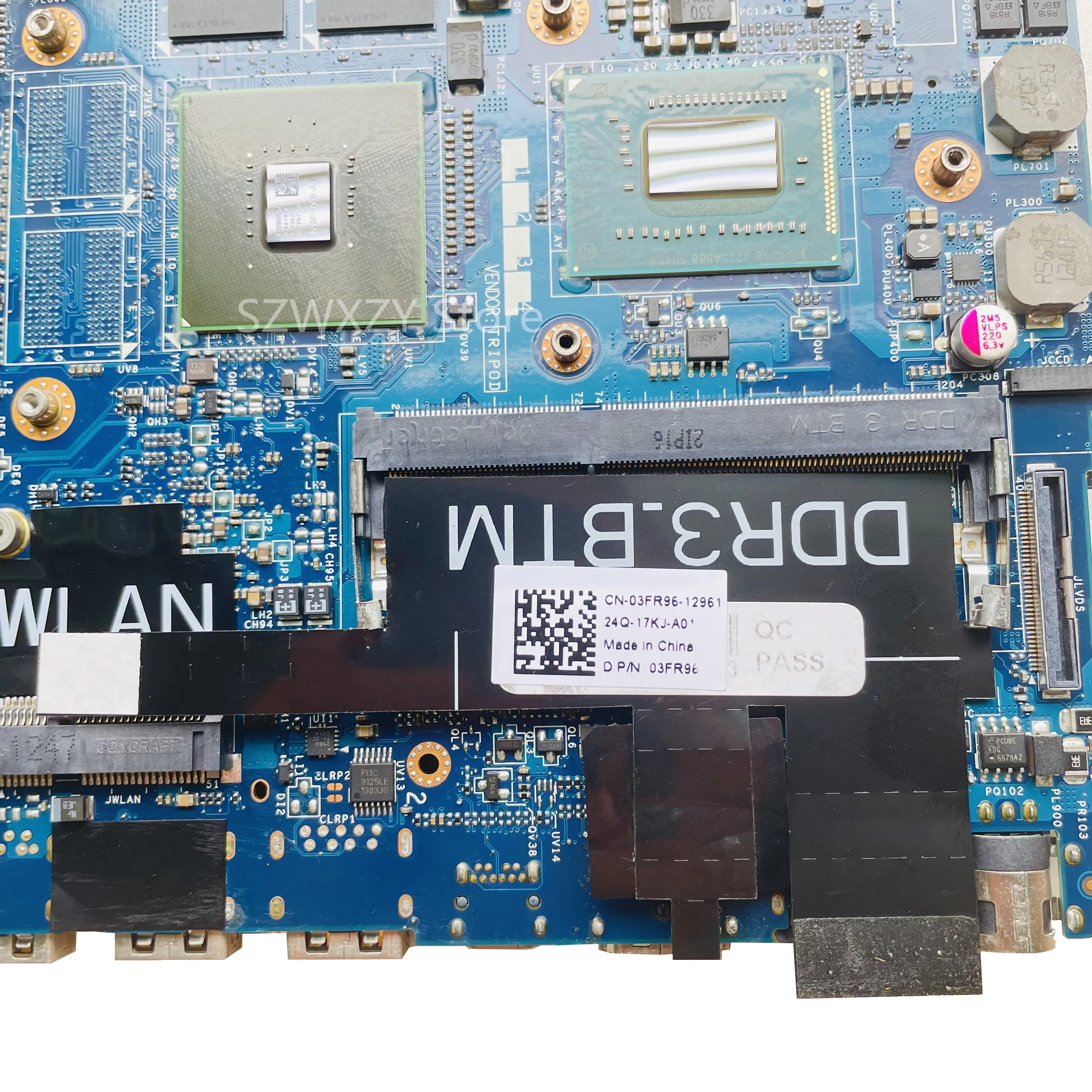 Оригинальная материнская плата SZWXZY для ноутбука DELL XPS 15 L521X i5-3210M процессор DDR3