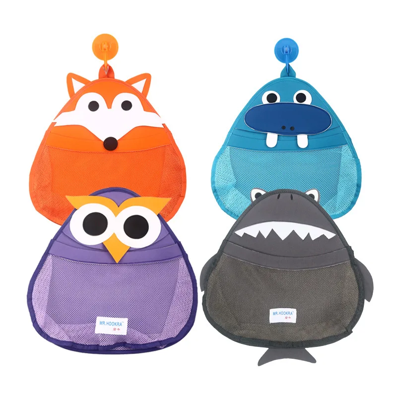 

Cartoon Kids Bath Toy Storage Bags Baby Shower Sundries Toys Net Tidy Organizer Bathroom Mesh Hanging Storage Bag Cute Pouch
