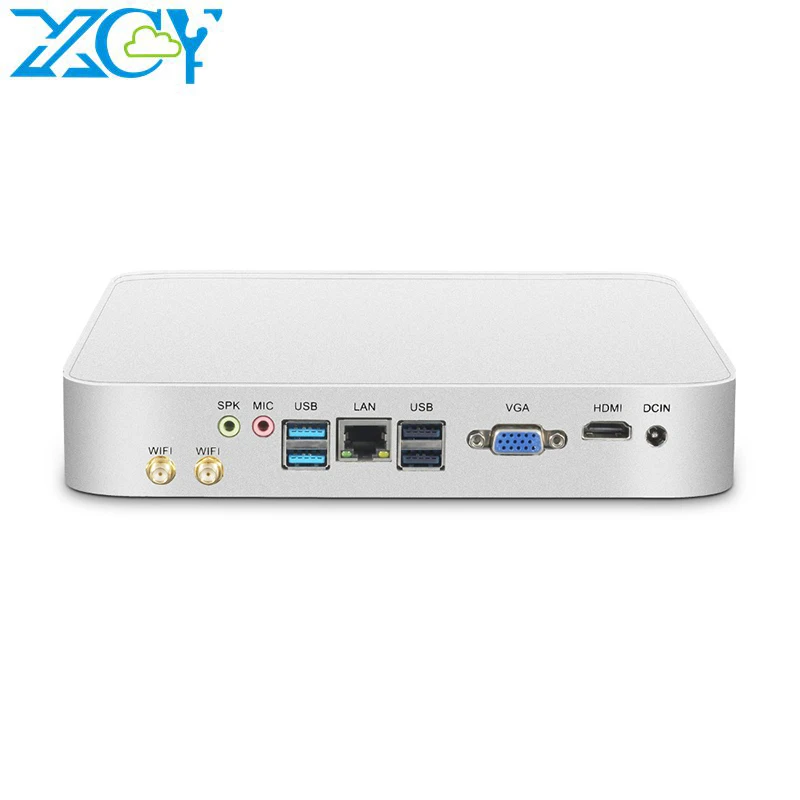 XCY Mini Pc Intel Core i7 4500U i5 3317U Win10 pro Micro Office Computer Linux Tv Box Minipc HDMI VGA WiFi Gigabit Ethernet 6USB