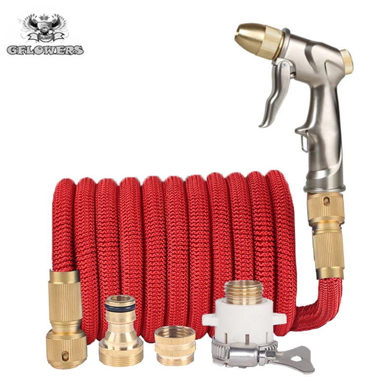 Шланг садовый Телескопический из натурального латекса шланг для мойки высокого