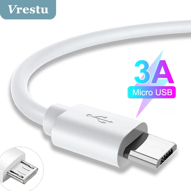 

3A Micro USB Cable Fast Charging Micro Data Wire for Samsung S7 Xiaomi Redmi Huawei HTC Meizu Android Mobile Phone Transfer Sync