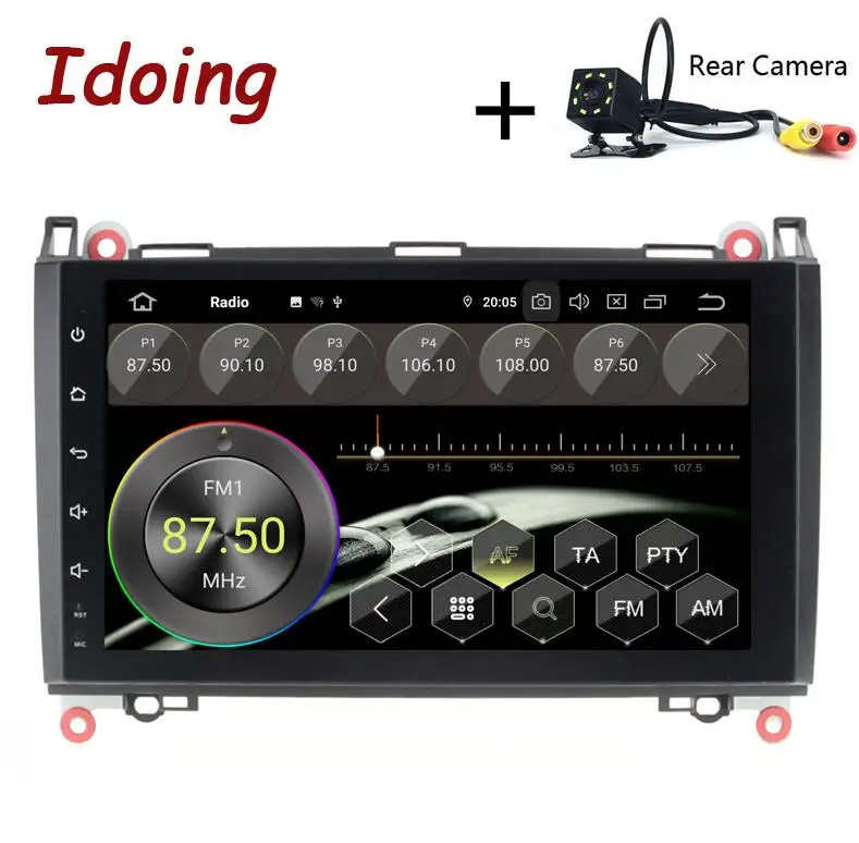 Standard with Camera Idoing " 8 ядерный 2Din Andriod9.0 автомобильный Радио gps DVD мультимедийный плеер 4G+ 64G для merceesbenz A класс& B класс ips экран навигации - Цвет: Standard with Camera