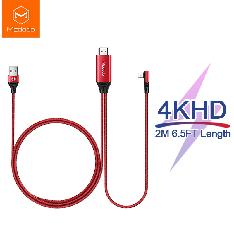 Mcdodo HDMI совместимый HD 4K USB кабель для iPhone 12 11 X XR XS Max iPad к ТВ AV адаптер lightning конвертер