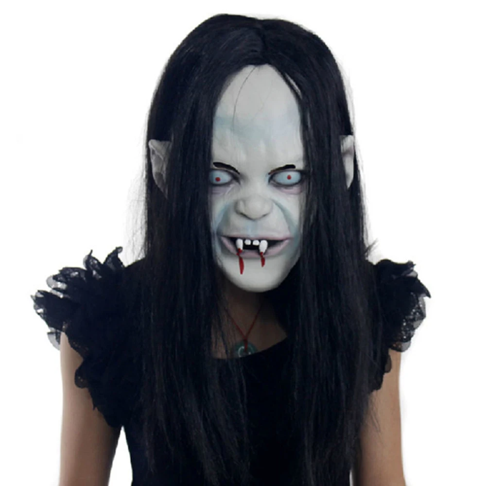 2019 New Halloween Mask Funny Horror Witch Female Ghost Belt Movie Photo Props Latex Bar Dance Party | Дом и сад