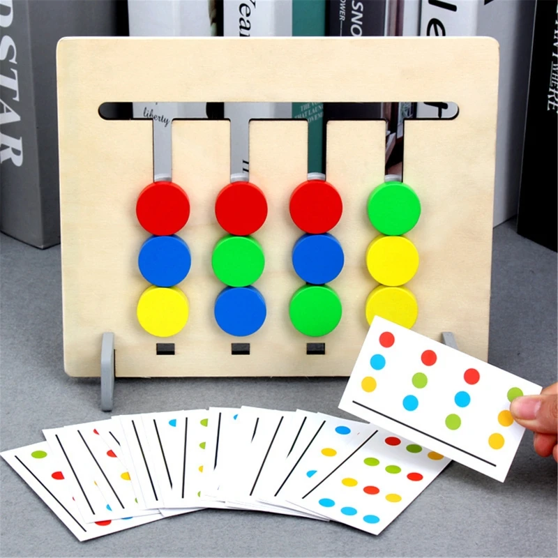 

Montessori Toy Colors and Fruits Double Sided Matching Game Logical Reasoning