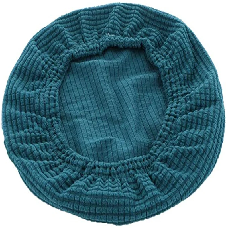 Круглый флисовый чехол на сиденье однотонный стул для дома стоматолога