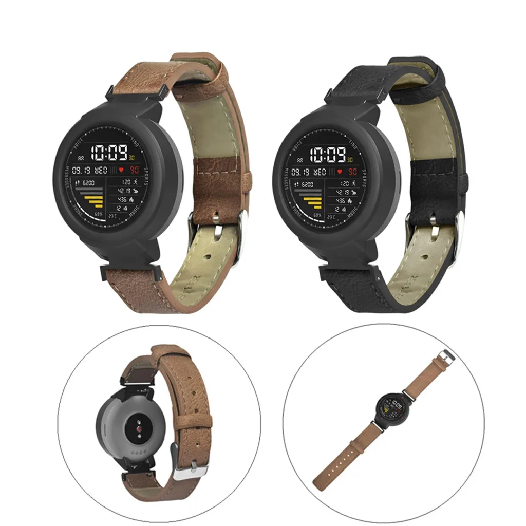 Сменный кожаный ремешок для часов Huami Amazfit Verge Youth Watch 2 цвета натуральная кожа #20 |