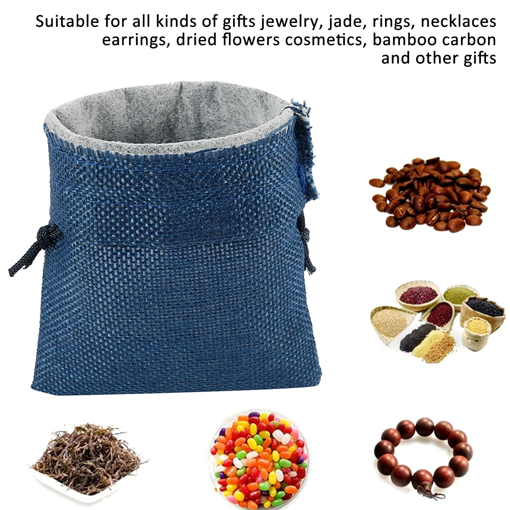 24 шт. деревянная зернистая сумка на завязках льняные сумки для хранения подарок