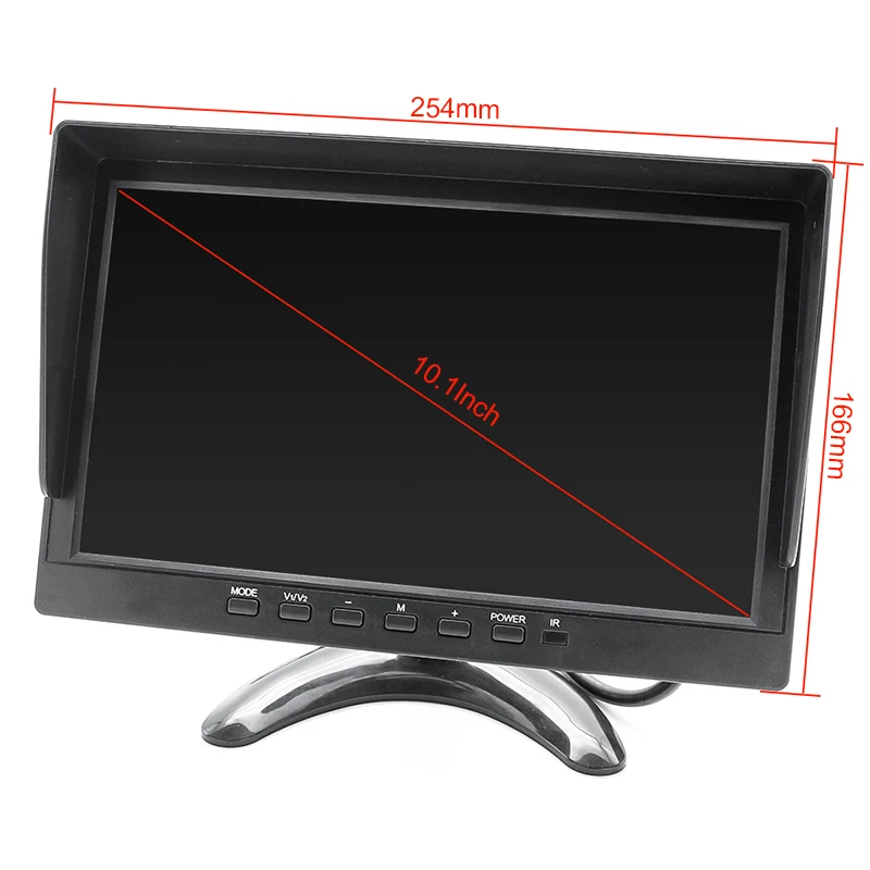 HD AHD 1920*1080P 10,1 дюймов Автомобильный MP4 MP5 грузовик фургон Автобус DVR Запись видео монитор с 4CH AHD Передняя Задняя Левая Правая камера