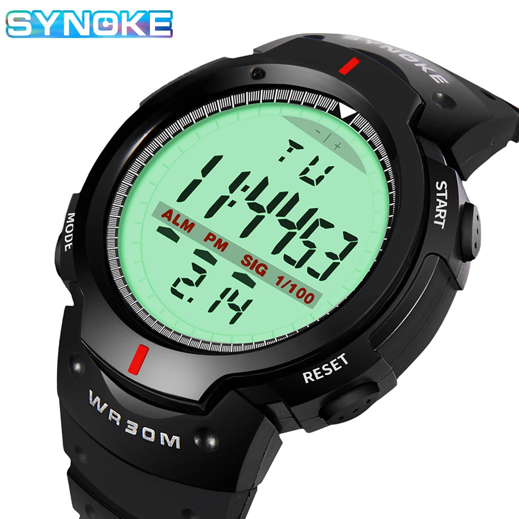 

Outdoor Sport Mens Military Watch High Quality Big Dial Luminous Waterproof Led Digital Wristwatches Luxury Electronic Clock New