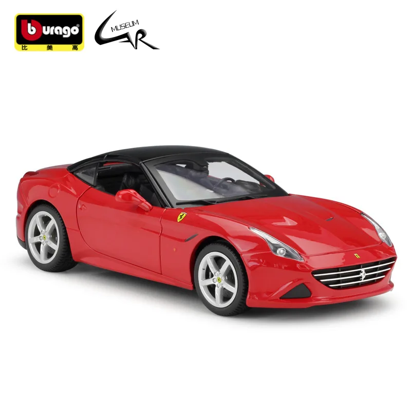 

Модель автомобиля Bburago 1:18 из сплава, гоночный Металлический Игрушечный Автомобиль, детская игрушка, подарок, коллекция Ferrari California T