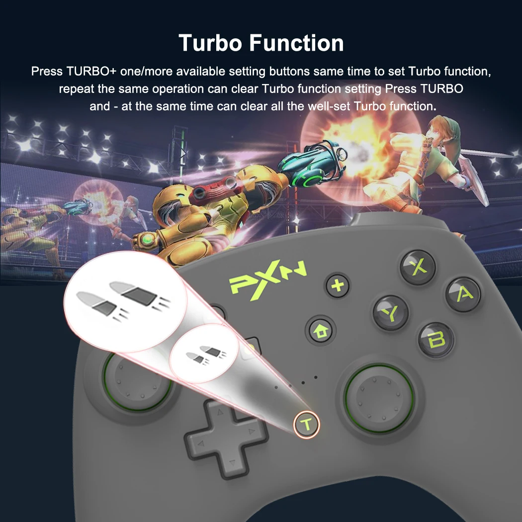 Контроллер Nintendo Switch PXN игровой геймпад Bluetooth совместим с Lite/ПК USB-кабель для