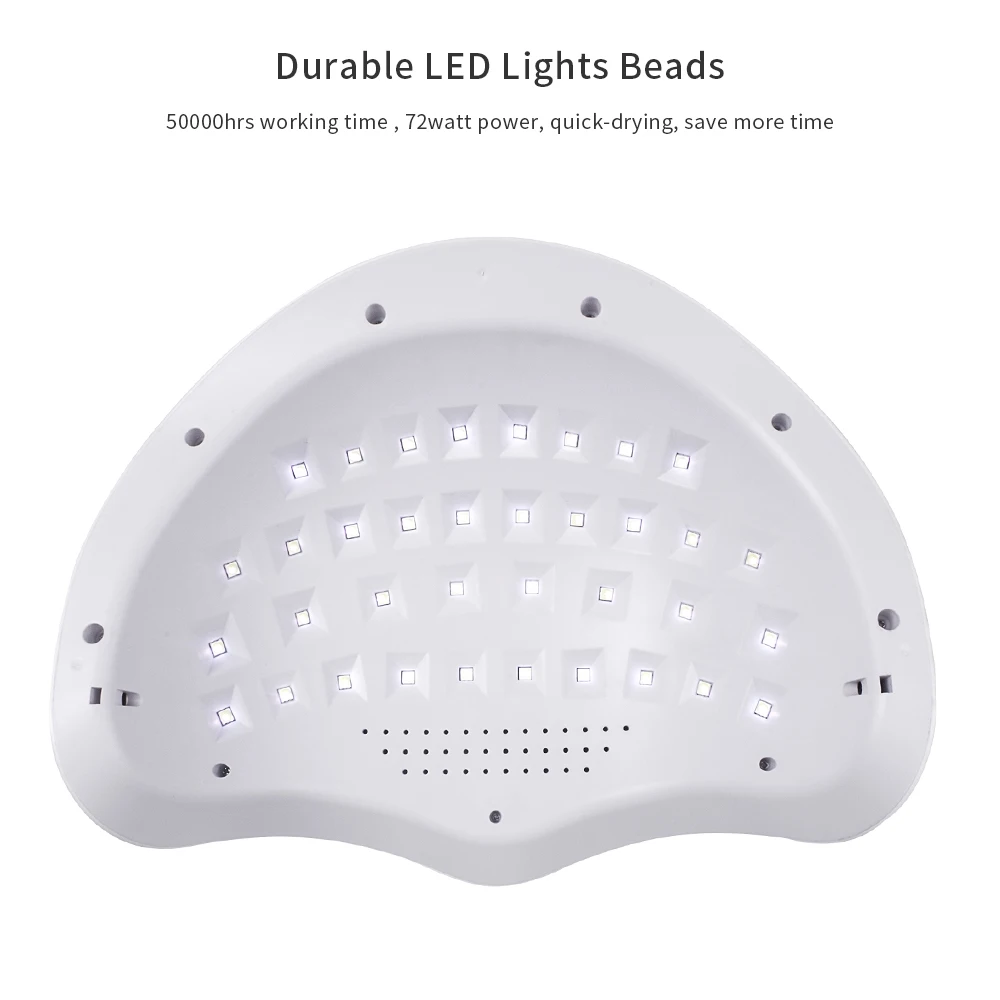 72 Вт 42 светодиодный лампы 2 ручная светодиодная УФ лампа для ногтей светильник