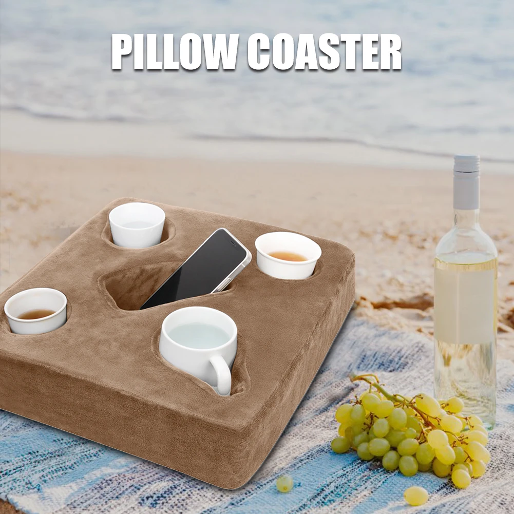 

Cozy Car Mount Cup Drinks Holder Pillow Cushion Universal Outdoor Home Cup Mug Coaster Placemat Camping Supplies