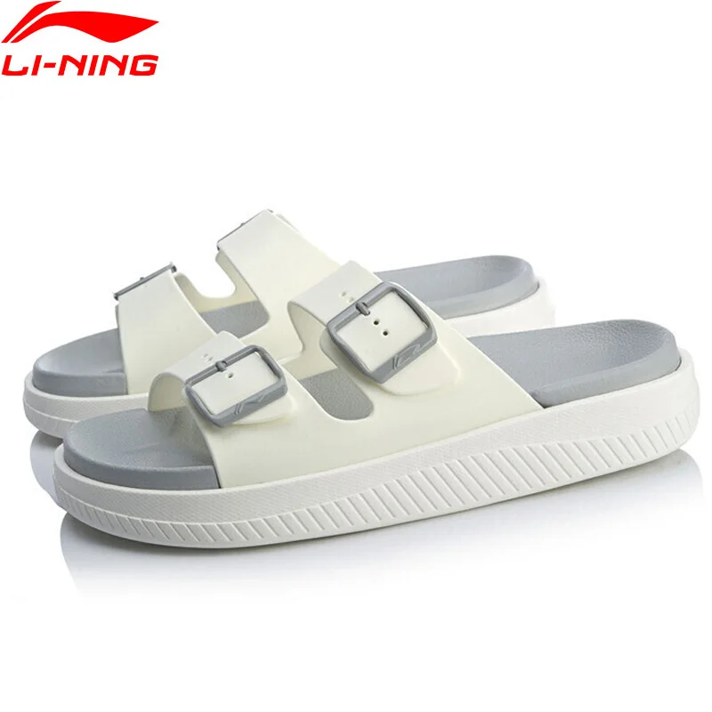 Li-Ning Для мужчин хлопок стильные тапочки с пряжка светлая мягкие босоножки на