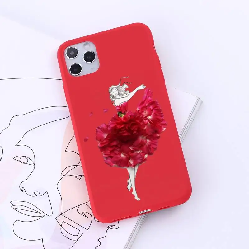 

Imaginative Illustrations Phone Case Red Candy Color for iPhone 6 7 8 11 12 s mini pro X XS XR MAX Plus