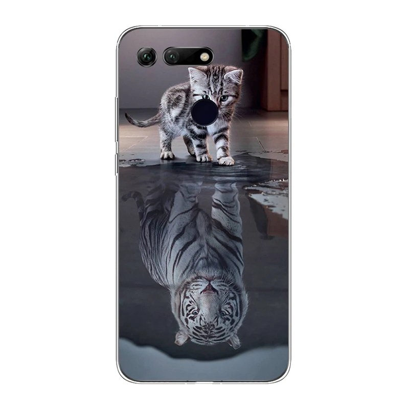 Silicone Phone Case for Huawei Honor V20 Coque Soft Creative Painted Cover View 20 Shells Bags Cute TPU |