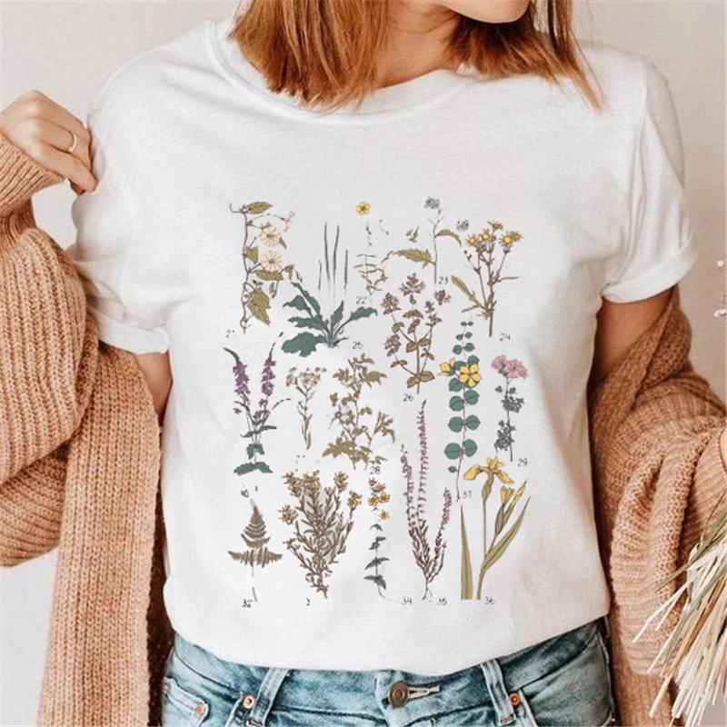 

Women Love Watercolor Flower Floral Kawaii Valentine Spring Summer Fashion Clothes Print Tee Top Tshirt Female Graphic T-shirt