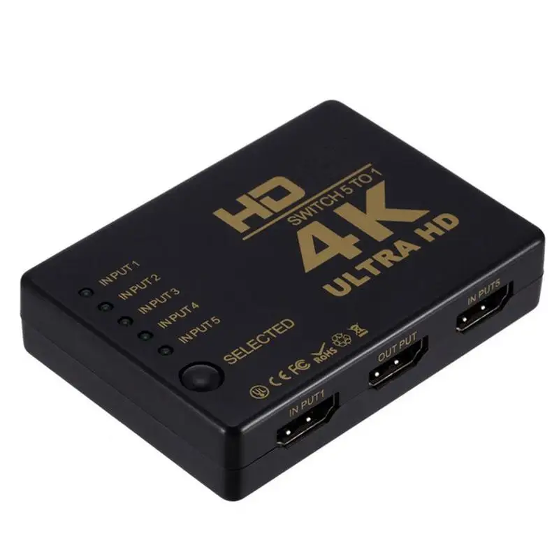 5 Порты и разъёмы совместимому с HDMI переключатель 3D 1080p 4k Селектор сплиттер 1