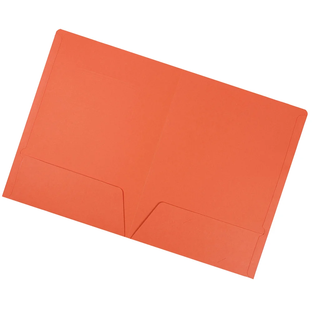 

10pcs A4 Folder Paper File Folder Double Pockets Document Organizer Filing Products Report Folder Organizer Office Supplies (Ora