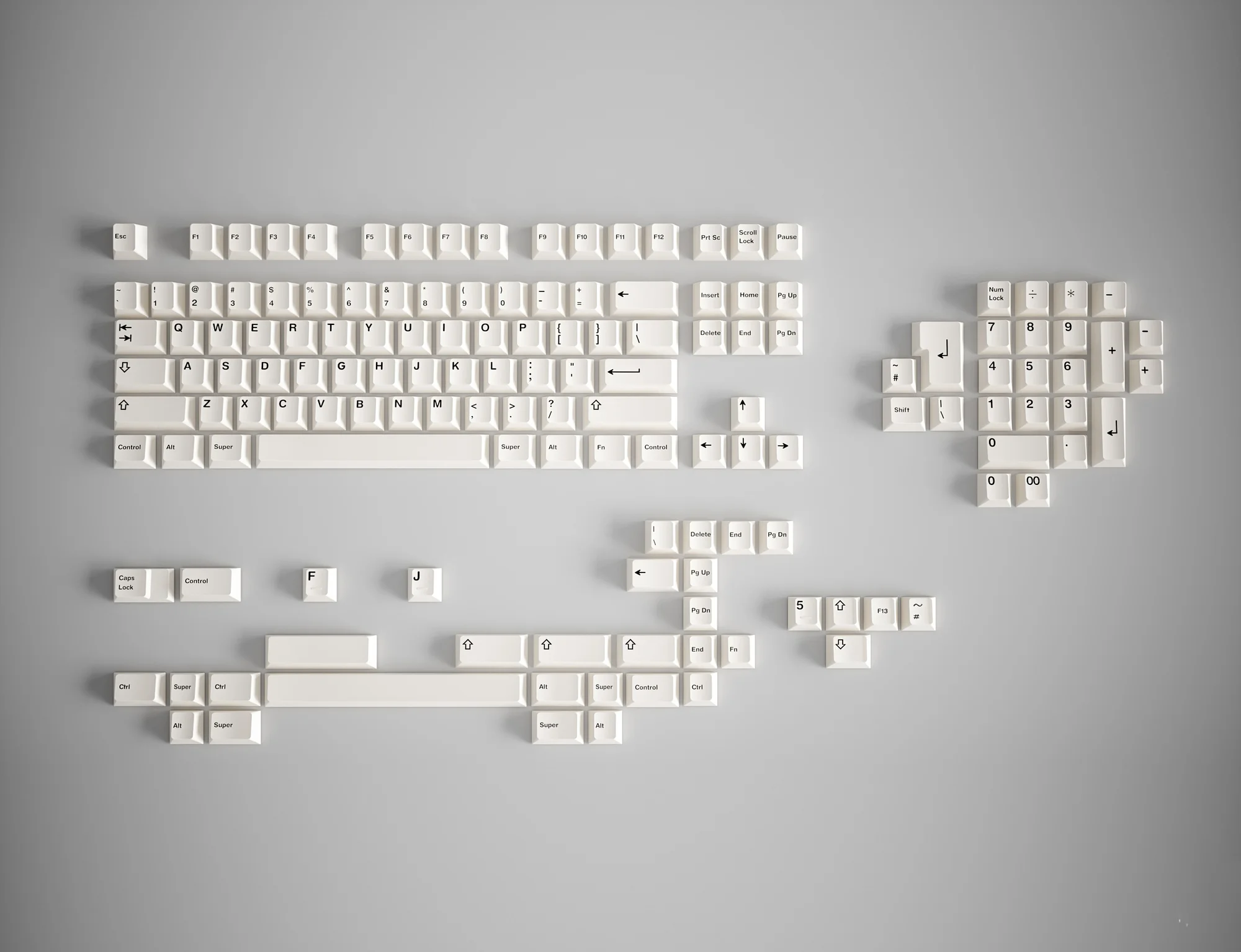 

PBT Plain White Keycaps New Mold Sublimation Keycap Cherry Profile Mechanical Keyboard Keycaps