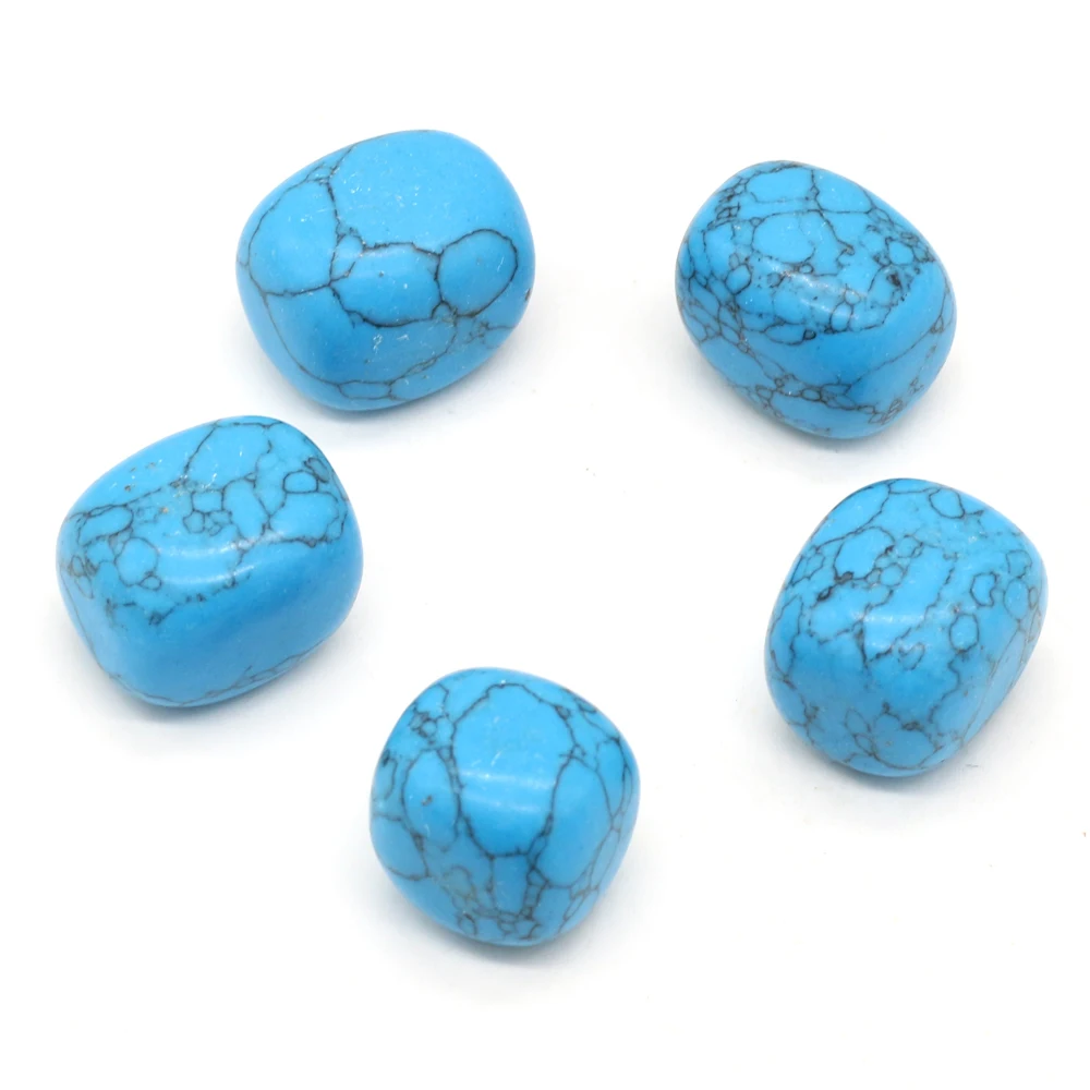 

New Irregular Natural Semi-precious Stone Blue Turquoise Quartz Jewelry Accessories for Gemstone Gift Collection and Home Decor