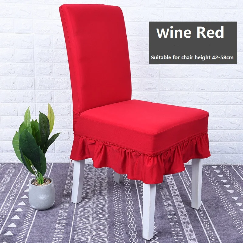 Отличная универсальная юбка эластичный чехол из спандекса для стула с рюшами