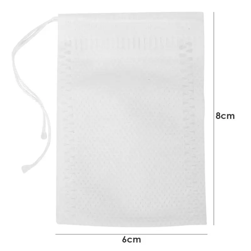 6X8cm 100pcs 50/100pcs пустая Ароматические Чай сумки Нетканый шнурок для заварки травы свободные Кофе фильтрующим мешком инструменты Дома небольшие мешки для хранения - Цвет: 6X8cm 100pcs