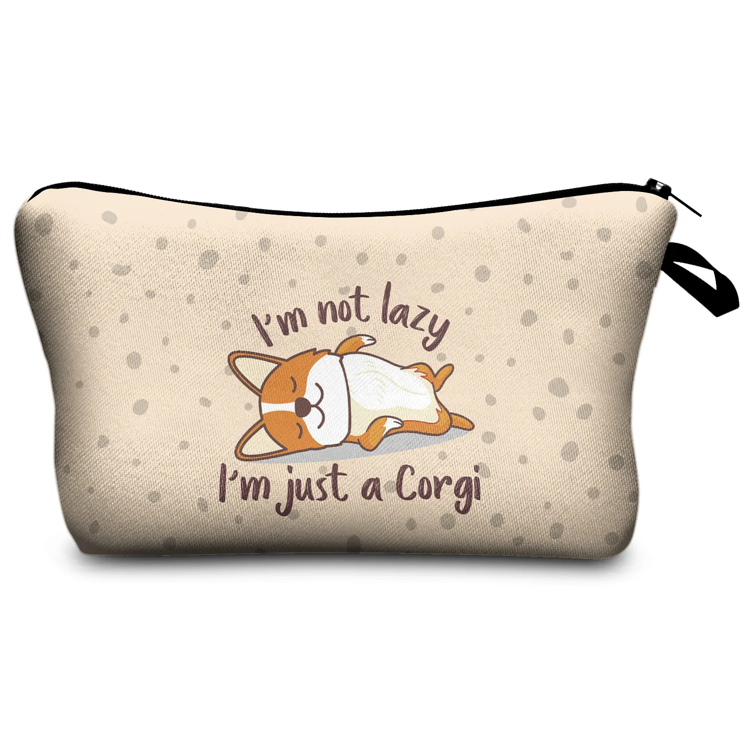 Косметичка для девочек Lazy Corgi с принтом дорожная сумка макияжа мультяшным