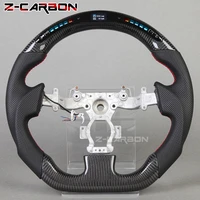 steering wheel carbon fiber shift light for nissan gtr 2007 2016 models perforated leather volante deportivo