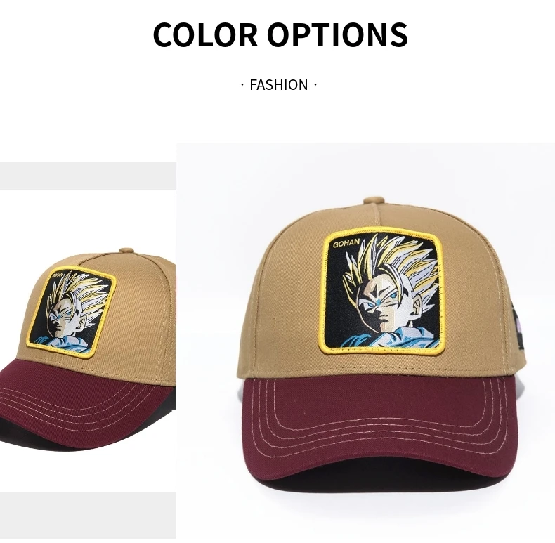 Высококачественная бейсбольная кепка с рисунком аниме Dragon Ball s бейсболка для мужчин и женщин хип-хоп кепка летняя дышащая сетчатая бейсболка Мужская шляпа
