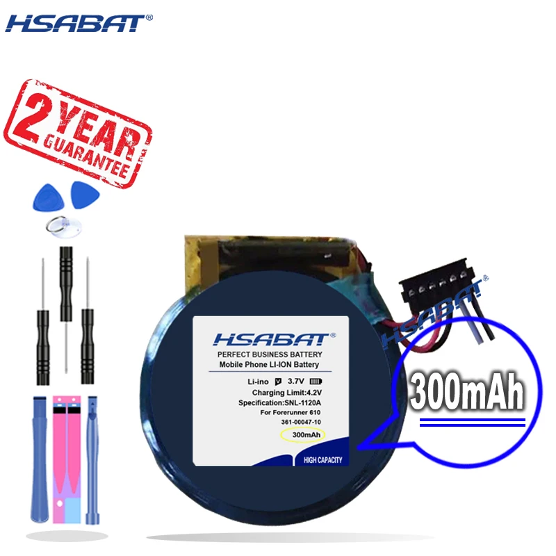 Новое поступление запасная батарея [HSABAT] 300 мАч 361 00047 10 для GPS часов GARMIN Forerunner