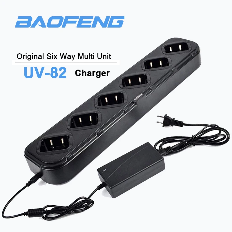 Оригинальный 6 Way Multi блок радио Батарея Зарядное устройство для BaoFeng